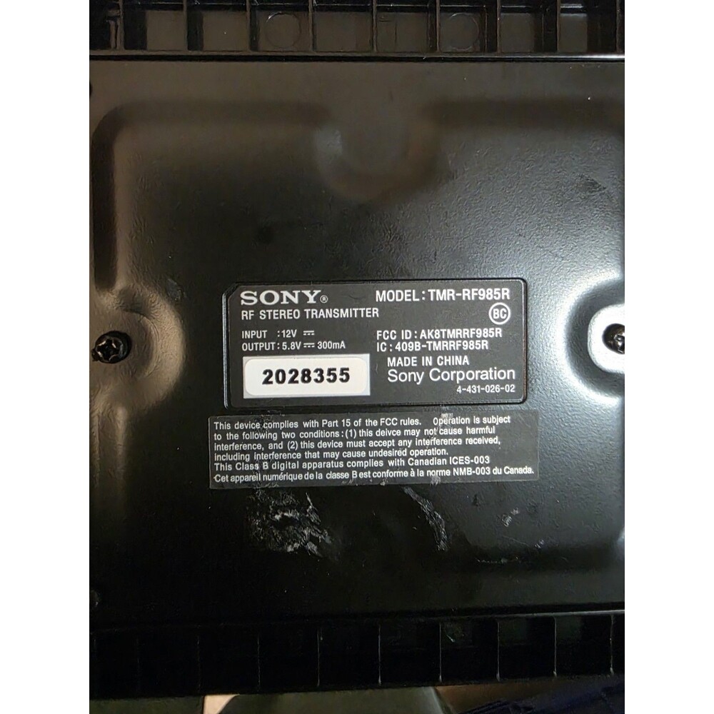 Sony tmr-rf985r Rf400 Charging Station Dock Only